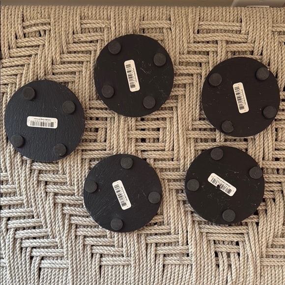 Michigan Black Slate Round Beverage Coaster Set of 5 - Picture 5 of 7